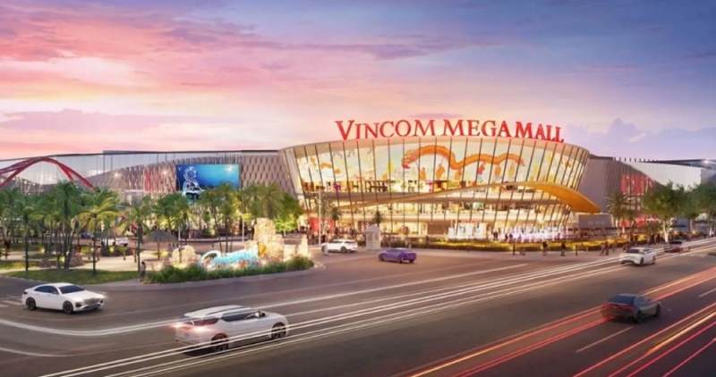 Phối cảnh trung tâm thương mại Vincom Mega Mall tại Vinhomes Green City