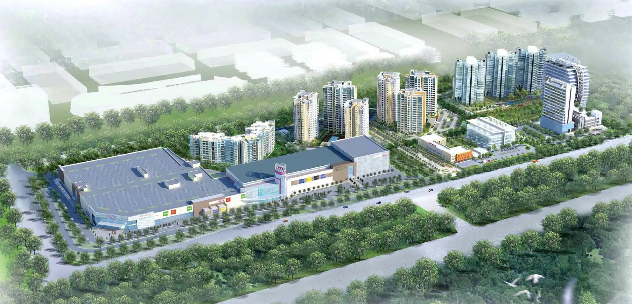 Norton Park được phát triển trên quỹ đất khoảng 7,9 ha với mật độ xây dựng thấp