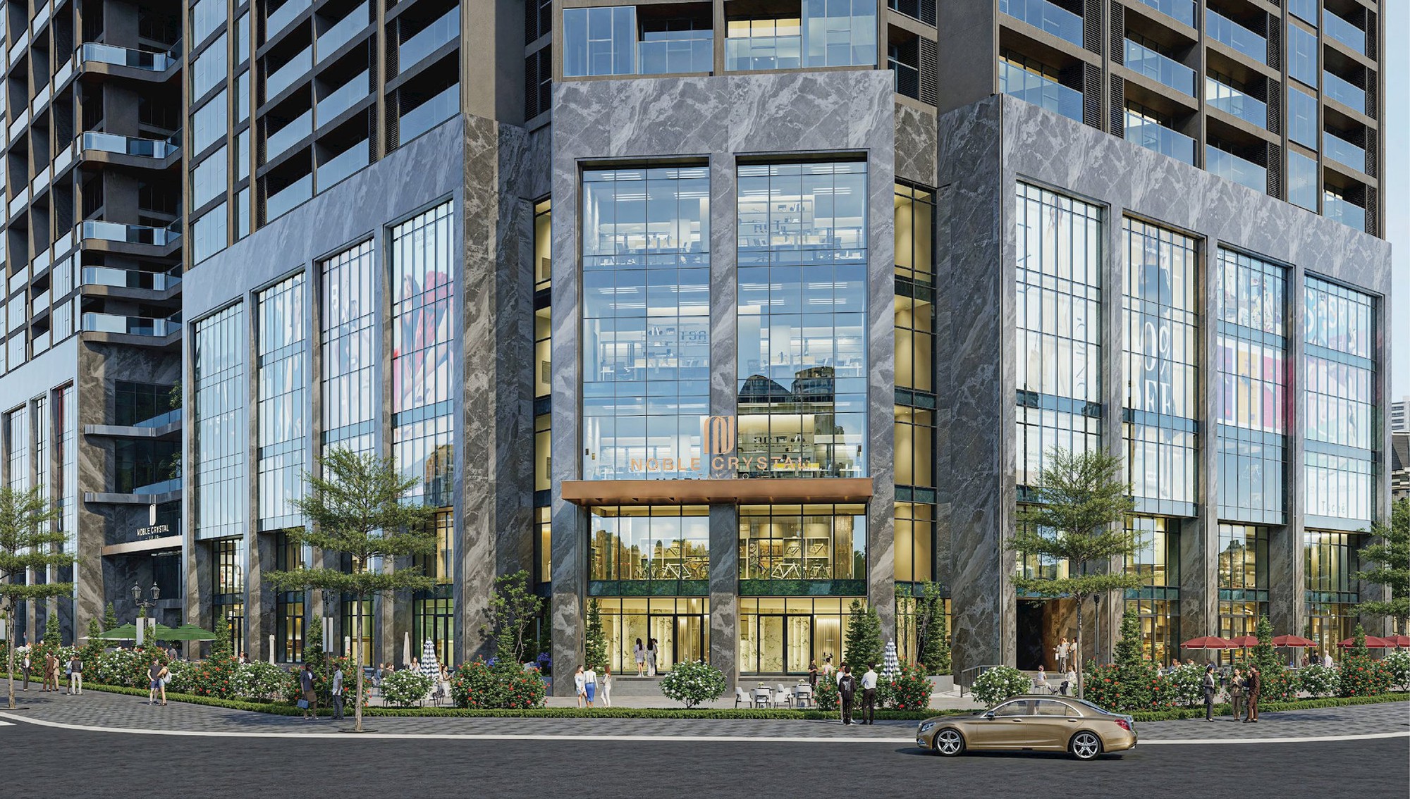 Phối cảnh tòa tháp Noble Crystal Tay Ho WorldHotels Residences của Sunshine Group