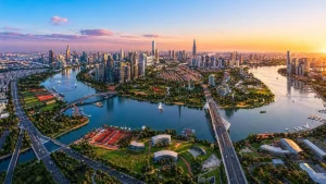 Phối cảnh tổng thể dự án Sun Thủ Thiêm do Sun Group phát triển tại phân khu 2C