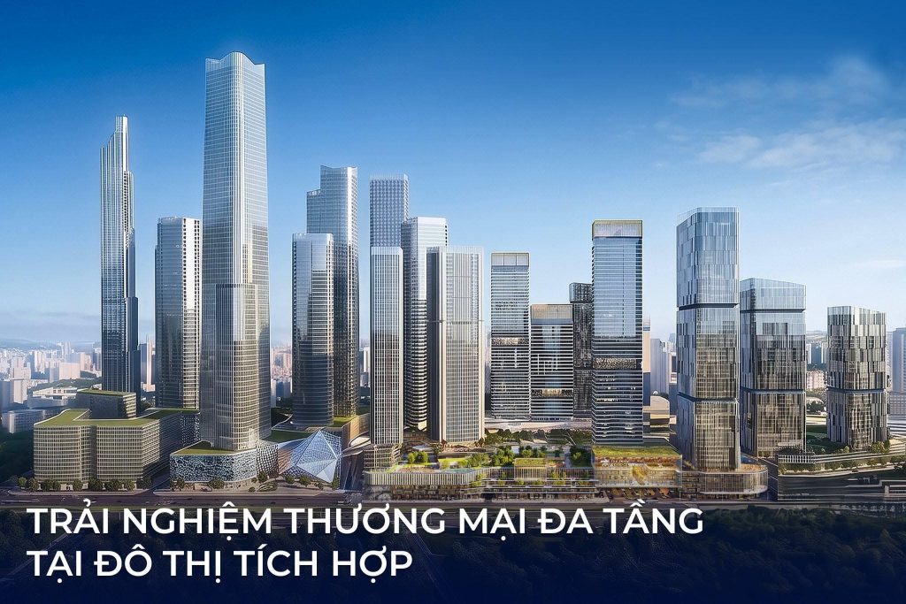 Phối cảnh khu phức hợp nhiều tòa tháp cao tầng tại dự án Metronas Thủ Thiêm