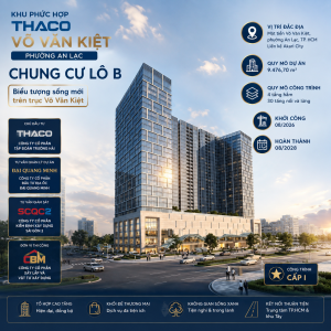 Phối cảnh khu phức hợp Thaco Võ Văn Kiệt tại phường An Lạc kèm thông tin quy mô dự án