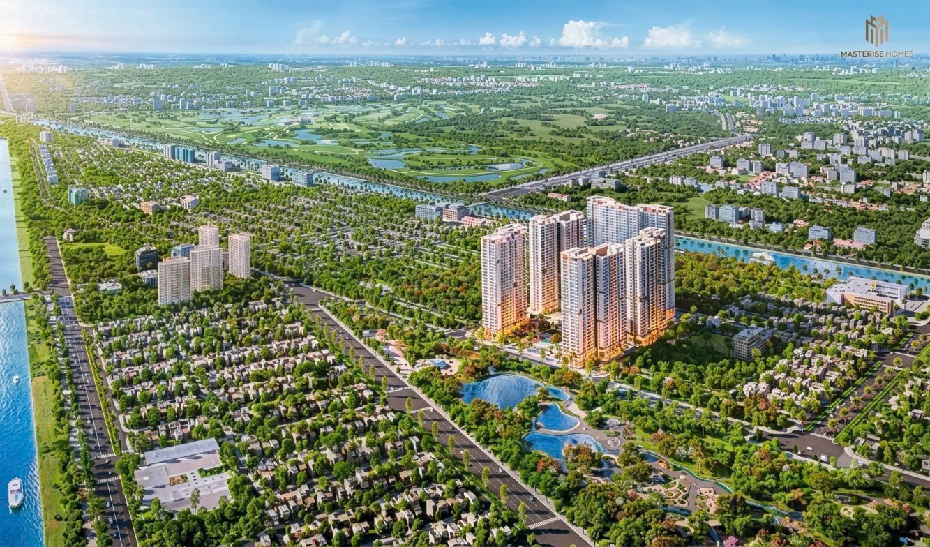 Phối cảnh tổng thể phân khu căn hộ Masterise Vinhomes Saigon Park nhìn từ trên cao