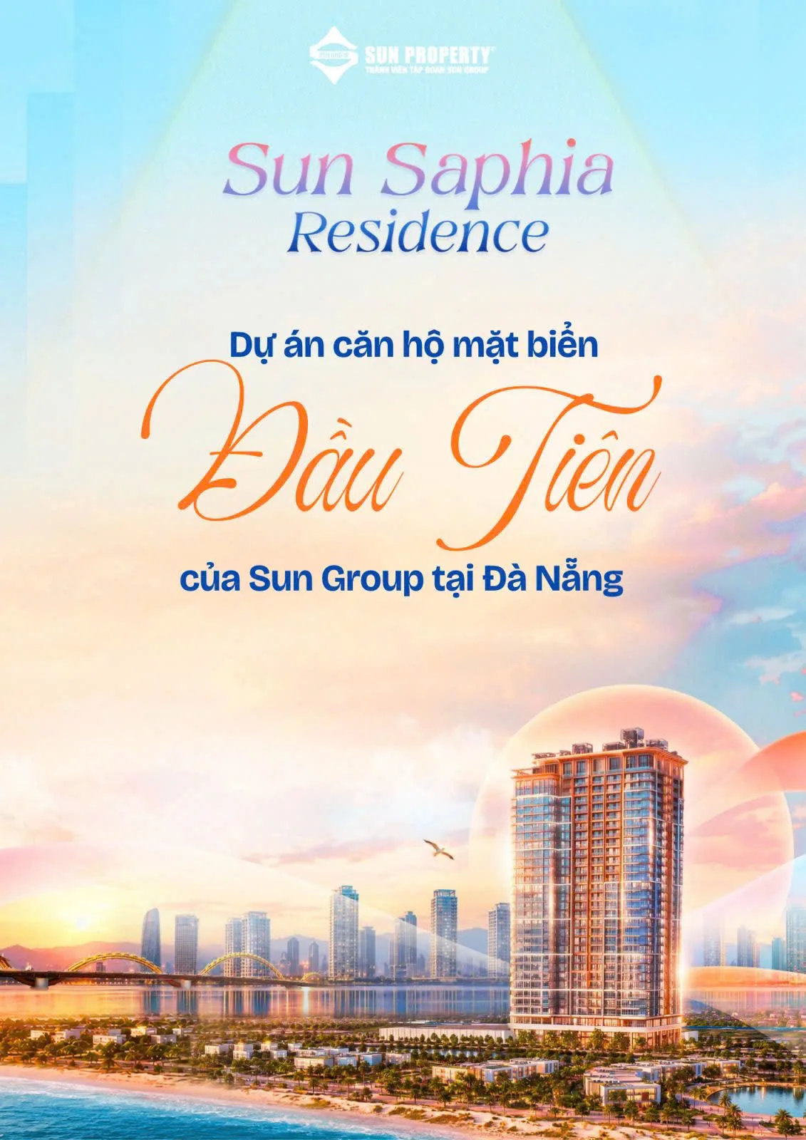 Hình ảnh giới thiệu Sun Saphia Residence, dự án căn hộ mặt biển đầu tiên của Sun Group tại Đà Nẵng