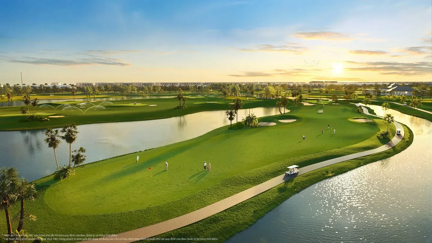 Phối cảnh sân golf trong tổ hợp tiện ích Global Sportia